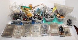 Vtg Lot of 100&#39;s Transistors Diodes Resistors Capacitors IC Chips More Most NOS - £384.42 GBP