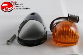 Guide Style Headlight Black LED Turn Signal Marker Light Housing Amber 1... - $45.75