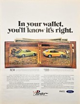 PINTO FORD-Buckle Up-3-door Runabout-1971 Vintage Print Ad - $226.76 MXN