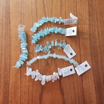 NWT!  SET 6 SEA GLASS STYLE BEADS BLUES - $14.80