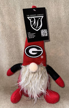 UGA University of Georgia Bulldogs Plush Gnome Christmas Decoration New 10” - £17.91 GBP