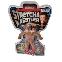 Stretchy Wrestler Toy 4X Stretch Power Red Trunks Dark Skin 4+ NEW Sealed   - $5.99