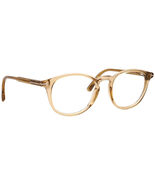 Tom Ford Eyeglasses TF 5401 045 Light Brown Transparent Round Italy 49[]... - $276.93 CAD