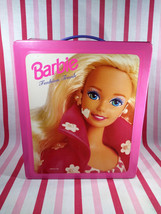 Fun Retro 1993 Barbie Pink and Purple Handled Fashion Doll Case Trunk - $20.00