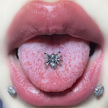 1Pcs Punk Spider Titanium Piercing Tongue Stud Tongue Ring For Women Men Can Als - £10.47 GBP