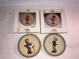 4 Hummel Four Inch Collector Plates 2 With Boxes Mint - £19.90 GBP
