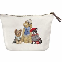 Cute Furry Friends Canvas Travel Makeup Pencil Pouch (Yorkie Doodle Fren... - $380.53 MXN
