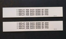 Touchdown Vintage Pinball Game Original Score Value Replay Cards Lot Of ... - $16.86