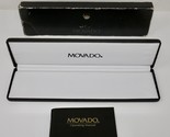 Movado Watch Black Leather Case with Box &amp; Operating Manual EMPTY - $29.69