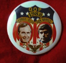 GOP 1988 George Bush   Dan Quayle pin back new - £2.76 GBP