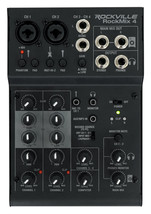 Rockville RockMix 4 Channel Mic/Instrument Pro Recording Mixer+USB Inter... - $101.99