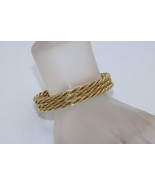 14K Yellow Gold Three Row Twisted Rope Hollow Bracelet 6.75&quot; #16489 - €541,25 EUR