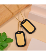 Bar Pendant Necklace 24-26 Inches in ION Plated YG Stainless Steel #JN-1201 - $354.33 MXN