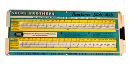 Vintage 1942 Shure Brothers Microphones Reactance cardboard slide Rule - $25.96