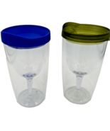Vino2Go 8 oz. insulated wine tumbler w/floating stem (2 pcs) 1 olive, 1 ... - $25.65