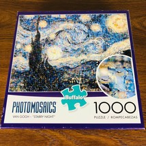 Photomosaic Van Gogh &quot;Starry Night&quot; 1000 Pc Puzzle Art by Robert Silvers - £13.37 GBP