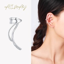 Ailmay 925 Silver Ear Clip Earring Fashionc Advanced Non Pierced Earrings For Wo - £16.72 GBP