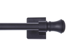 Cafe Curtain Rod, Magnetic-Mounting 7/16&quot; D x 16&quot;-28&quot; L Black, Kenney KN... - $20.82 CAD