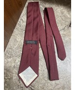 Vtg Christian Dior Tie Maroon Red With Geometric Dots Polyester Silk Nec... - $41.01 CAD