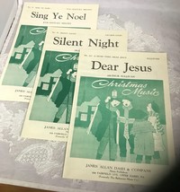 (3) Vintage Christmas Sheet Music James Allan Dash Co &quot;O Hush Thee Dear ... - $9.89