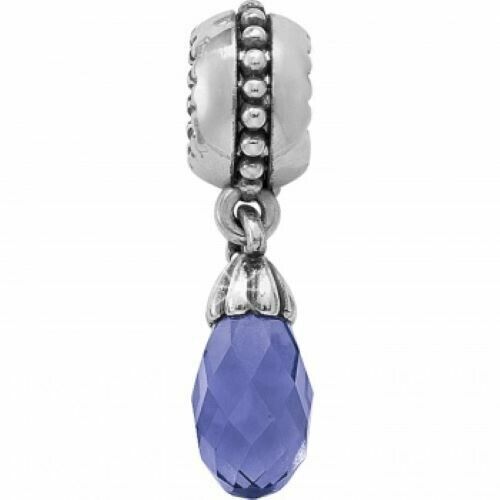 Brighton Dream Drop Charm JC327E, Silver Finish, Tanzanite, New - $20.90