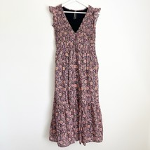 Anthropologie Peregrine Boho Hippie Fairy CottageCore Tier Smocked Midi ... - $64.99