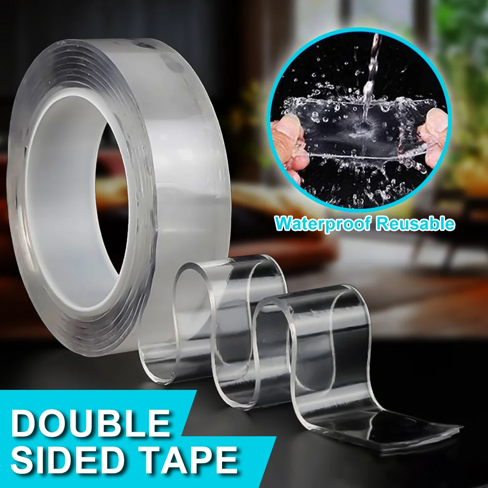 House Home Nano Tape Tracsless Silicone Double Sided Tape Adhesive Transparent D - £19.57 GBP