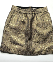 Ann Taylor Loft Gold Jacquard Metallic Pocket Mini Skirt Womens Size Small NWT - £19.35 GBP