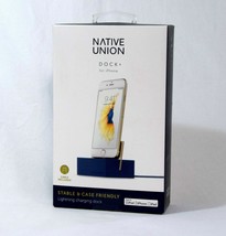 NEW Native Union Weighted DOCK+ Marine Blue & Gold for Apple iPhone 7+/6+/6S/5C - $21.58