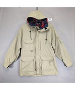 Vtg 80s Eddie Bauer Men&#39;s L Flannel Wool Lined Classic Khaki Parka Jacke... - $53.22