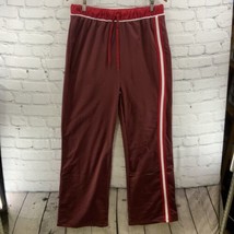 Coca Cola Track Pants Womens Sz L Red Stretch Athletic  - £15.56 GBP