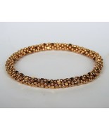 Nepal Style Gold color Natural Hematite Gemstone Stretch Beaded Bracelet... - $25.00