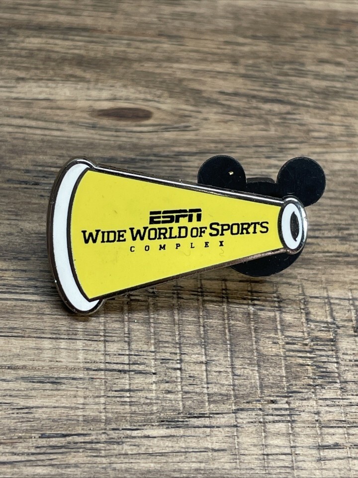 DISNEY ESPN WIDE WORLD OF SPORTS COMPLEX MEGAPHONE YELLOW TRADING PIN KG - $9.89