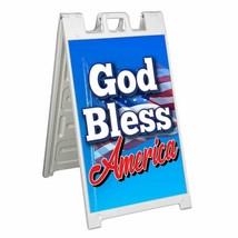 God Bless America Signicade 24x36 Aframe Sidewalk Sign Banner Decal Usa - £33.57 GBP+