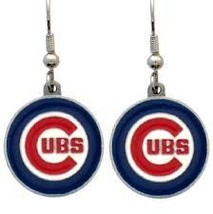 MLB Licensed Team Logo Dangle Earrings (Chicago Cubs) - $14.78