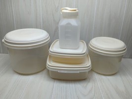 Rubbermade Storage Serve-n-Saver Containers lot square round + bottle lot - £23.73 GBP