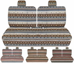 Aztec boho seat covers fits 1992-1996 Ford F150 truck 50/50 top and solid bottom - $89.99