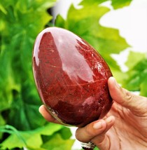 Large Red Jasper Crystal Egg Hand Carved Crystal Home Office Decorative Egg - £75.82 GBP