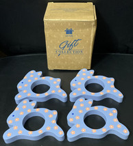Avon Gift Collection 4 Springtime Easter Bunny Rabbit Napkin Rings Boxed - £5.47 GBP