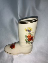 Vintage Blue Ridge Southern Potteries Hand Painted Ceramic Boot Vase Pla... - $32.00