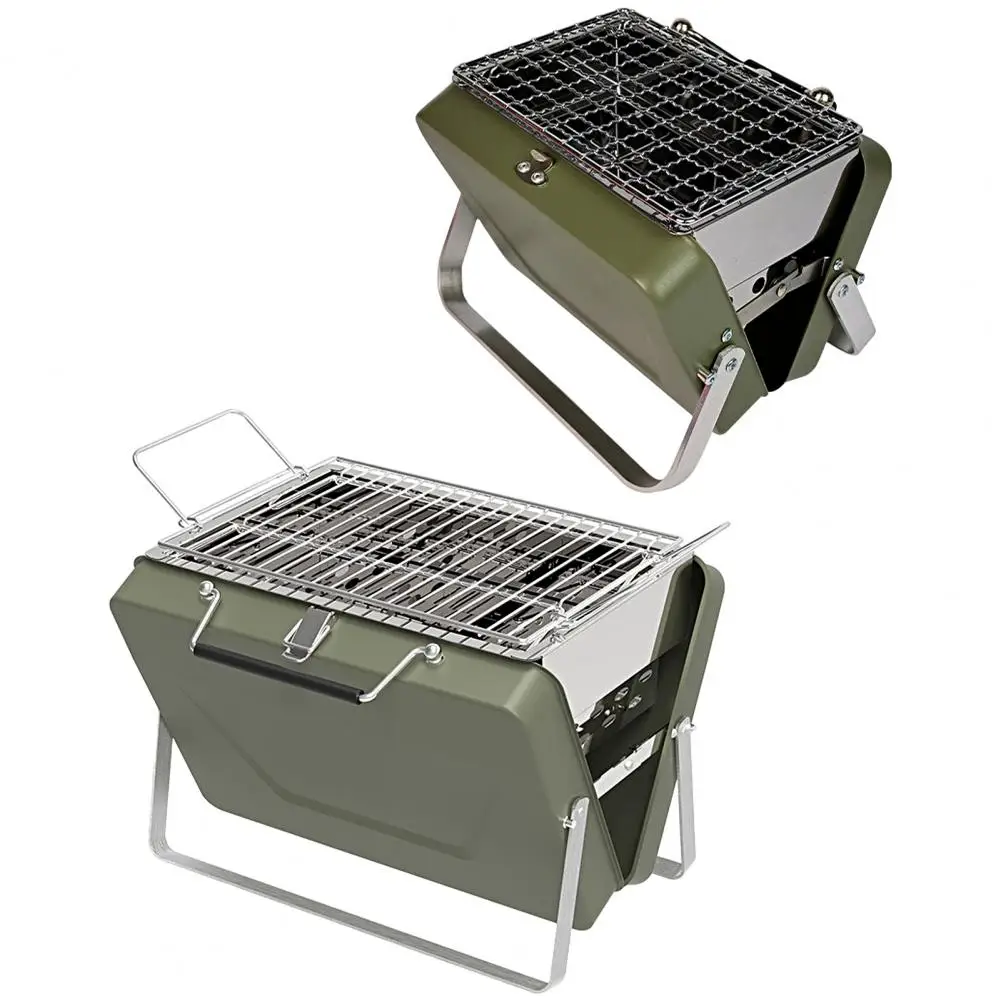 Barbecue Roaster Foldable BBQ Charcoal Stove Grill with Handle Camping BBQ - £31.08 GBP+