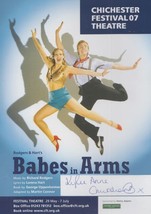 Kylie Anne Cruikshanks Babes In Arms Strictly Come Dancing Signed Theatre Flyer - £6.26 GBP