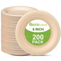 Small , 200 Pack Paper Plates Bulk, Eco Friendly Plates Brown Paper Plates Compo - £36.37 GBP