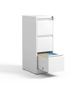 Steel Vertical File Cabinet with Lock - $250.23 CAD