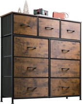 Wlive Fabric Dresser With 9 Drawers For The Bedroom, Tall Chest Of Drawers, - $124.95