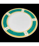 Farberware Emerald Garden 11” Dinner Plate - Porcelain, Green &amp; Gold Border - $14.84