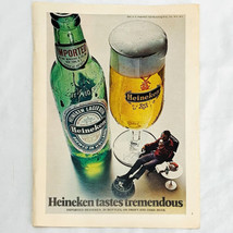 1973 Heineken Beer Vintage Print Ad Taste Tremendous Color Breweriana 8&quot; x 11&quot; - £5.27 GBP