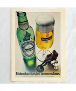 1973 Heineken Beer Vintage Print Ad Taste Tremendous Color Breweriana 8&quot;... - £5.20 GBP