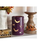 Lightscapes Hurricane  Flameless Candle Purple Bat Cutouts Halloween Dec... - $238.21 MXN
