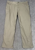 Duluth Trading Pants Mens 42x32 Khaki Relaxed Fit Flex Dry on the Fly Ca... - $29.69